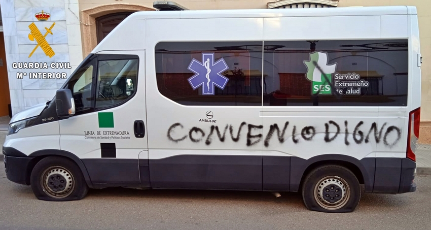 ambulancia dañada