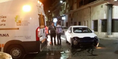 accidente en la avenida del Pilar de Don Benito