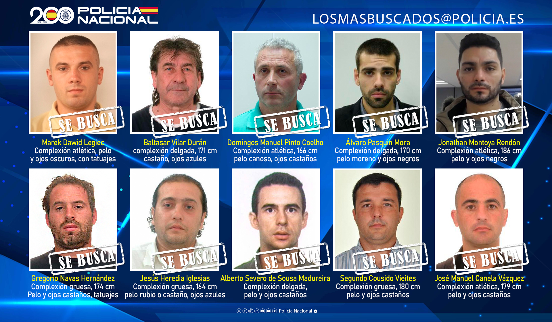 Fugitivos Los 10 ms buscados