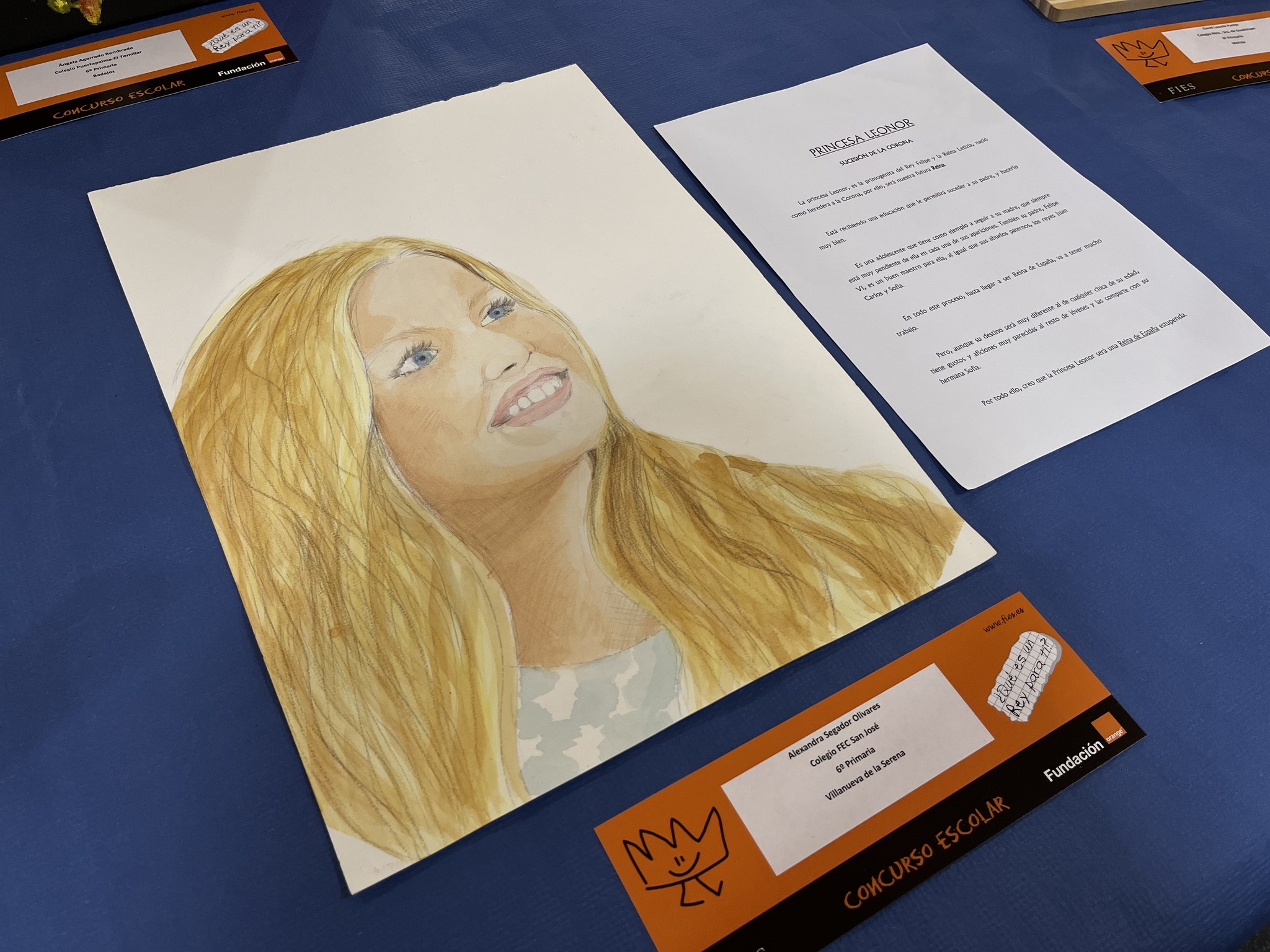 retrato princesa leonor y carta