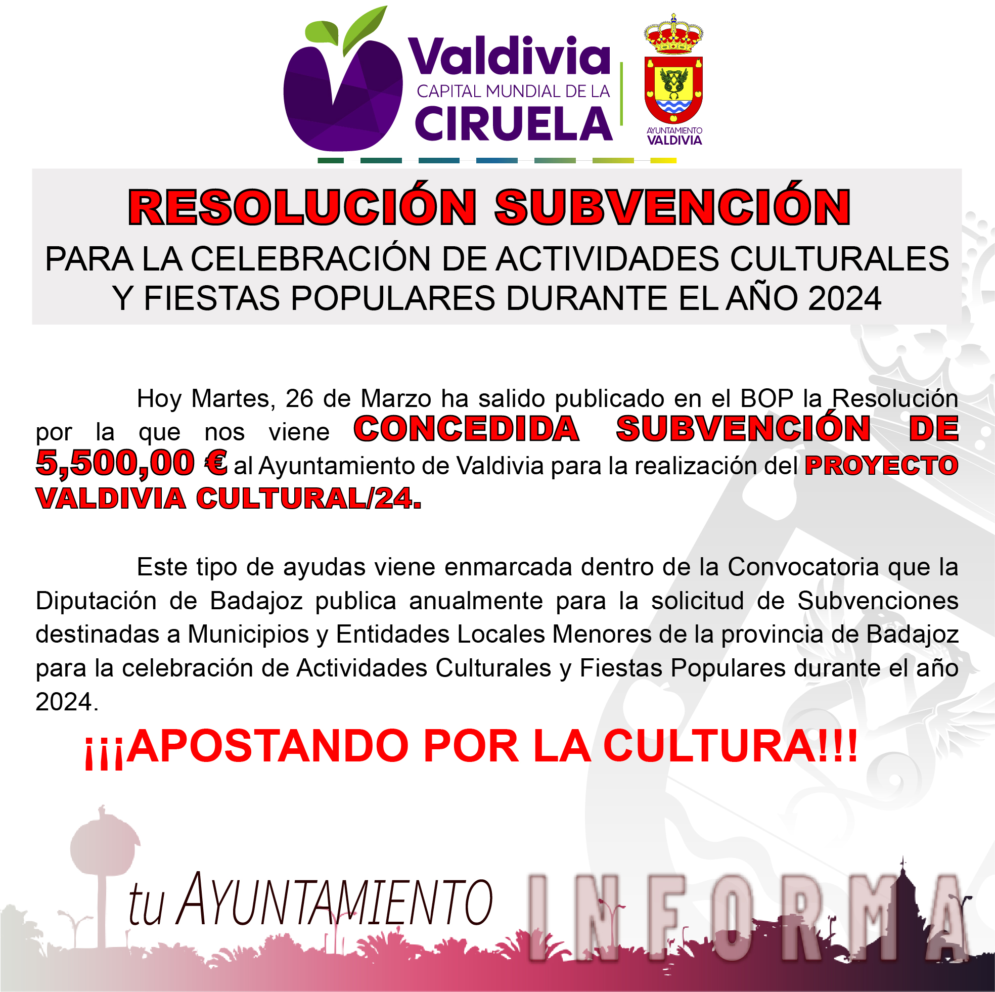 valdivia subvencion proyecto cultural