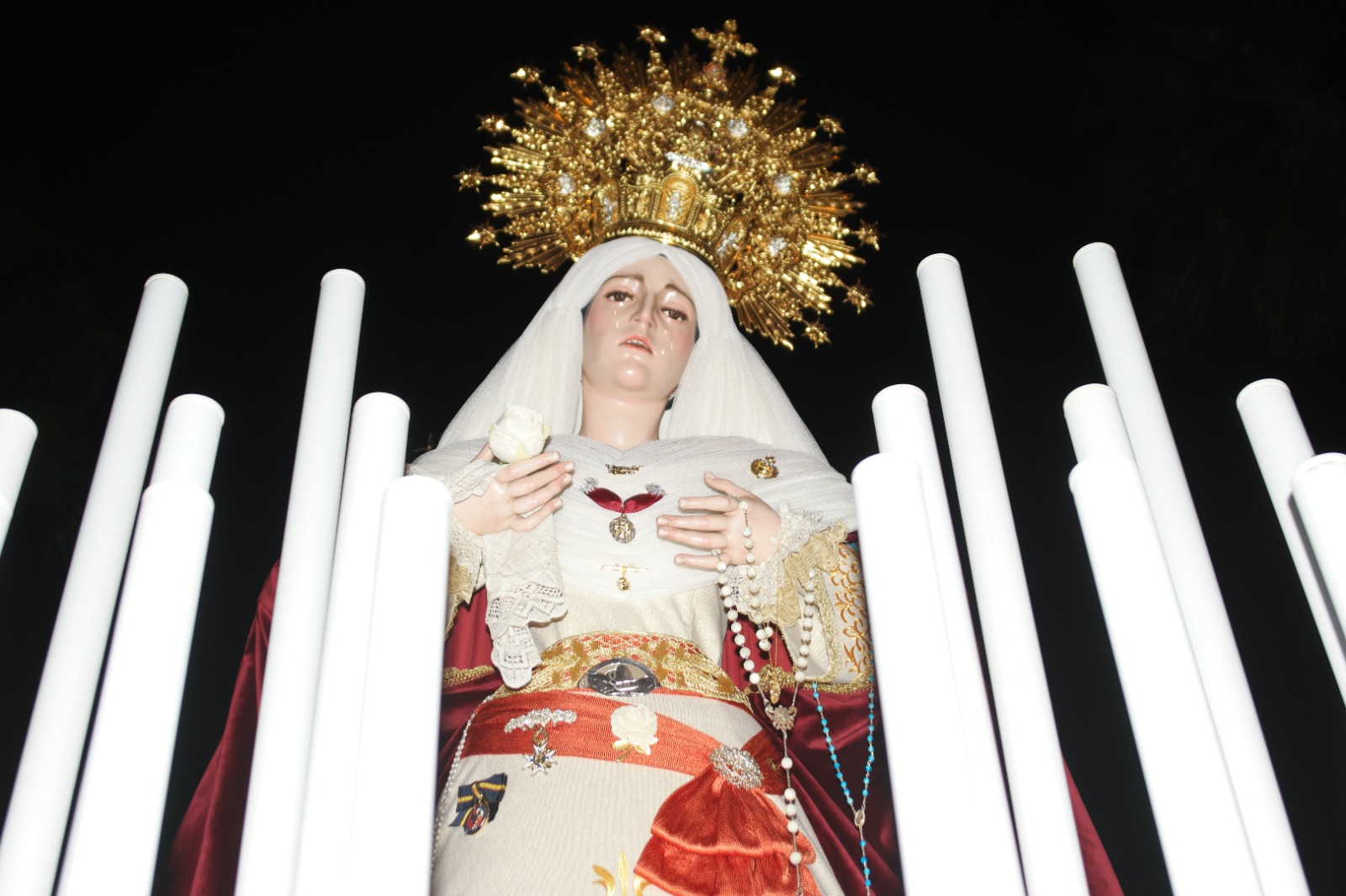 virgen del rosario oracion en el huerto