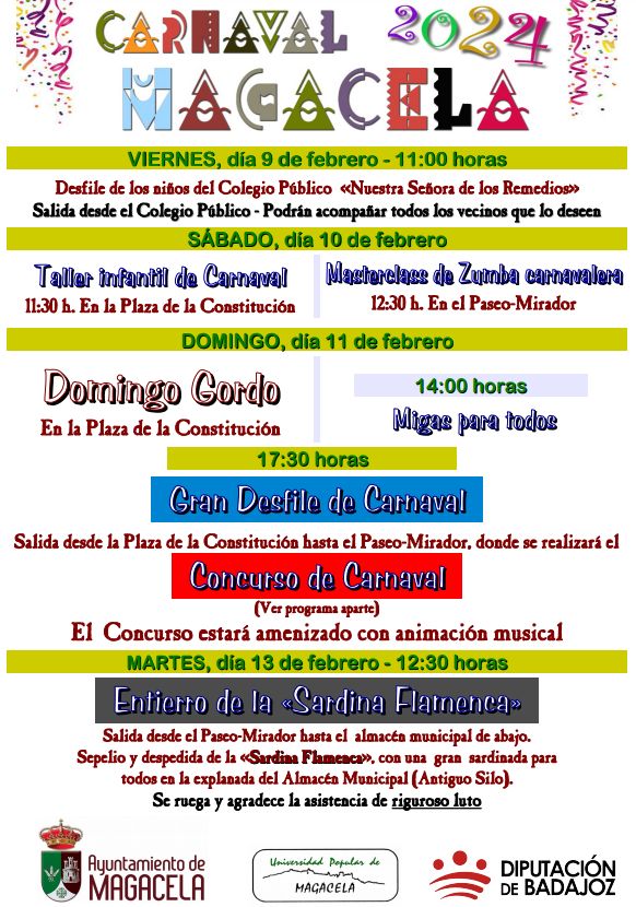 carnaval magacela cambios