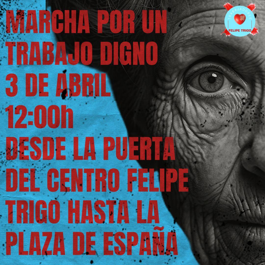 cartel marcha por un trabajo digno vva