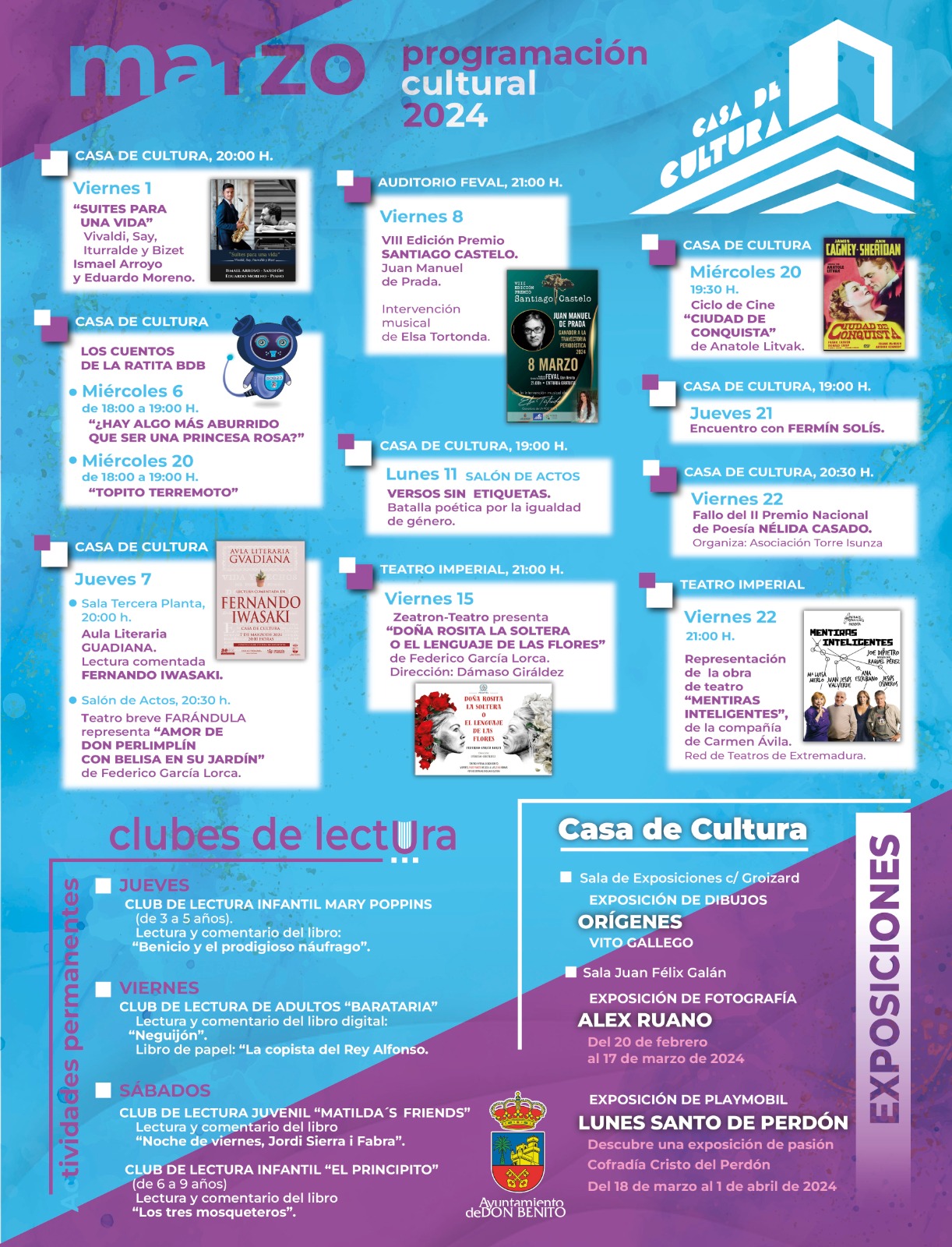 programacion cultural marzo don benitoo