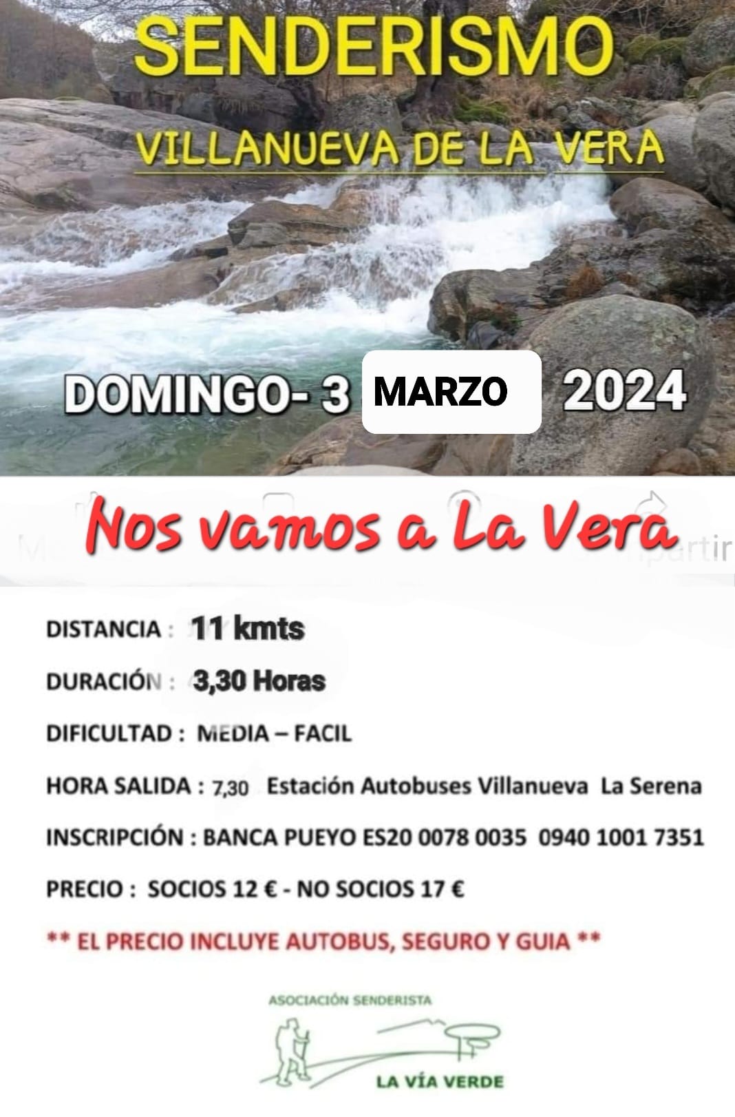 senderismo villanueva de la vera ruta
