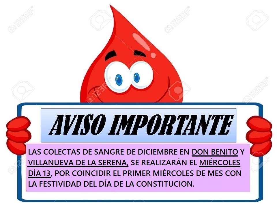 extracciones sangre diciembre
