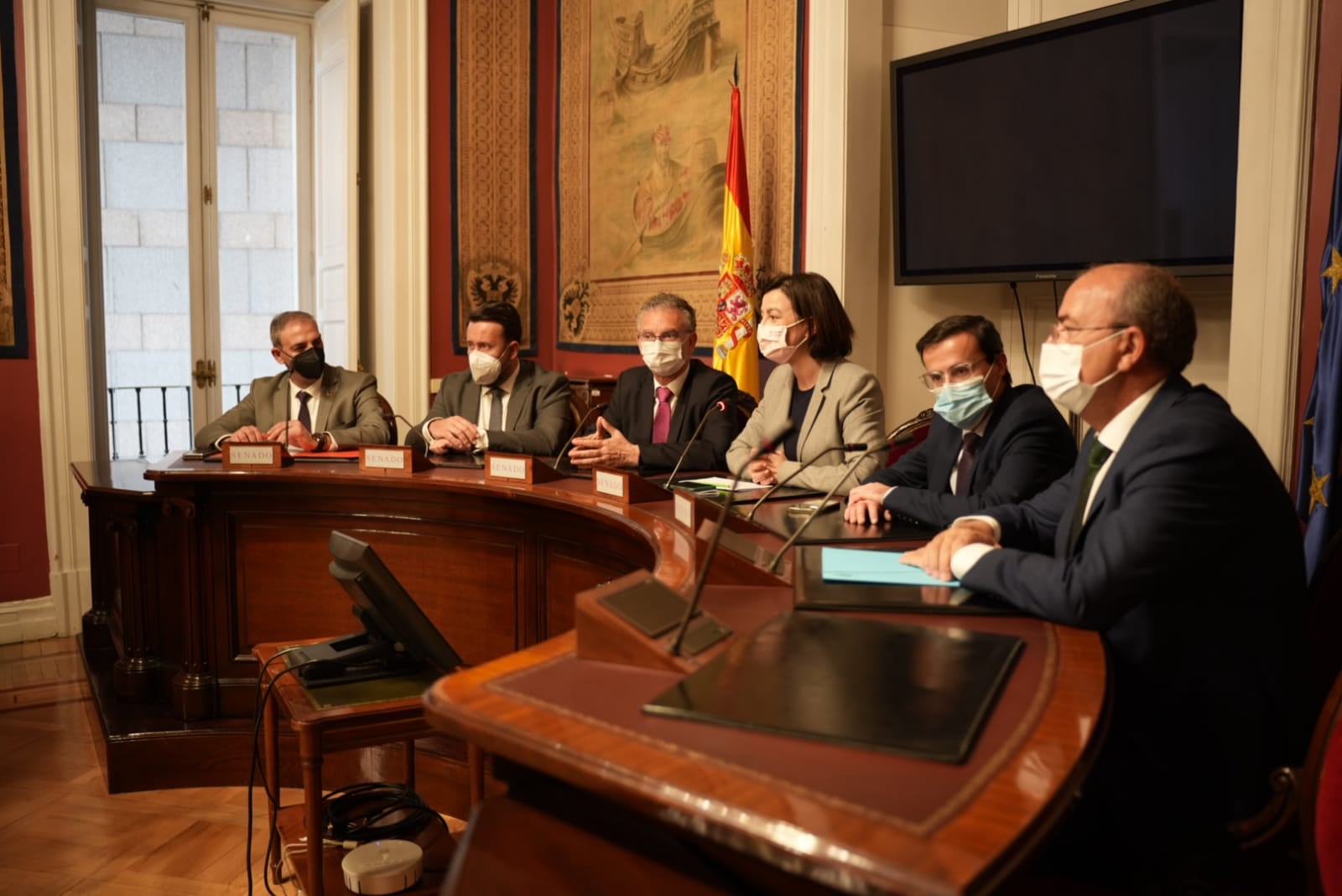 alcaldes don benito y villanueva en el Senado