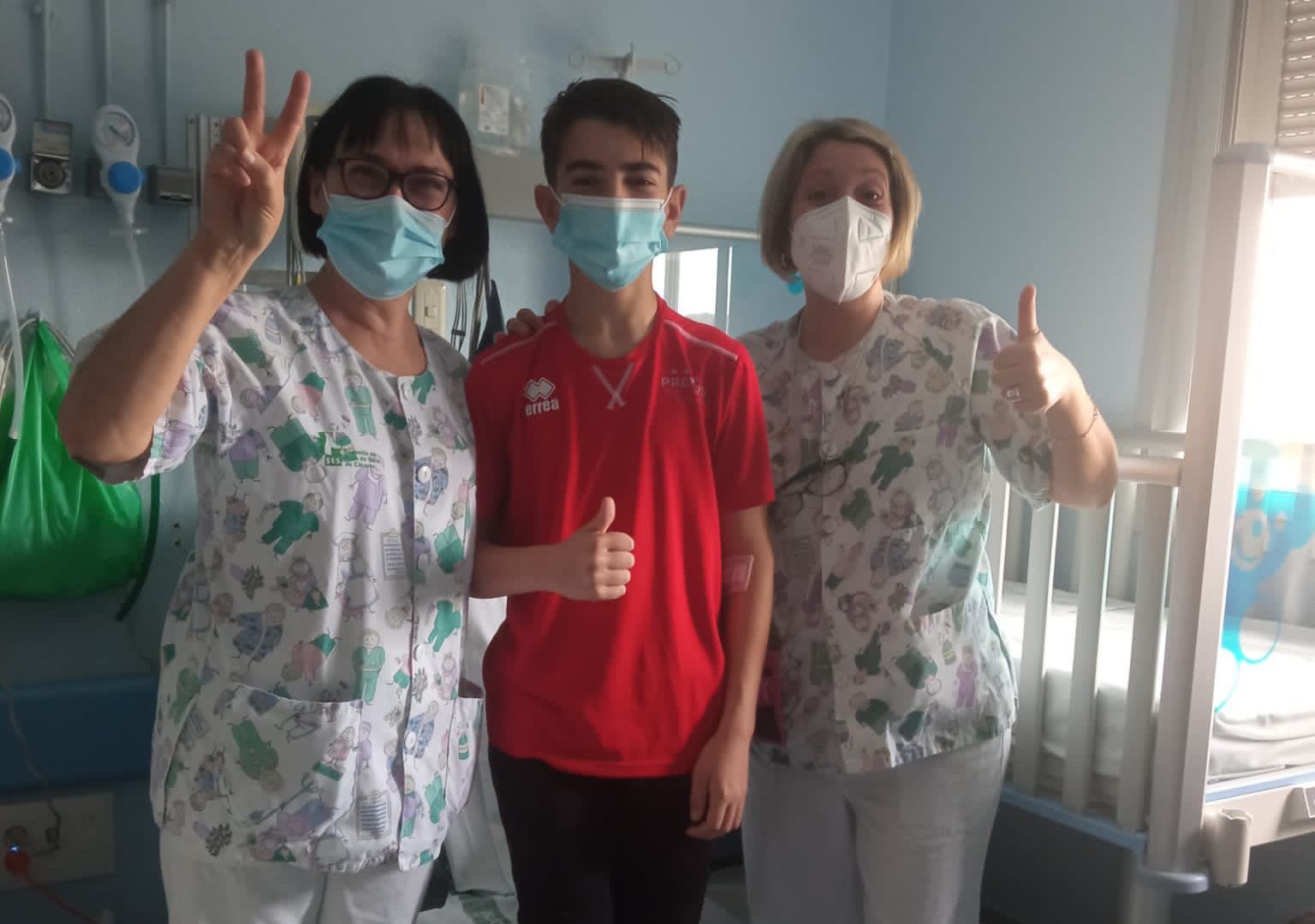 samuel tapia en el hospital