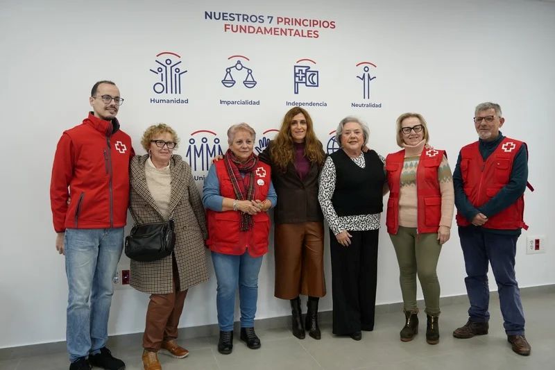 cruz roja visita alcaldesa