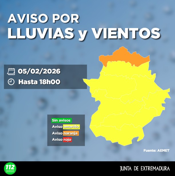 alerta amarilla y naranja
