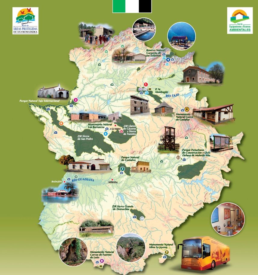 mapa rutas naturales