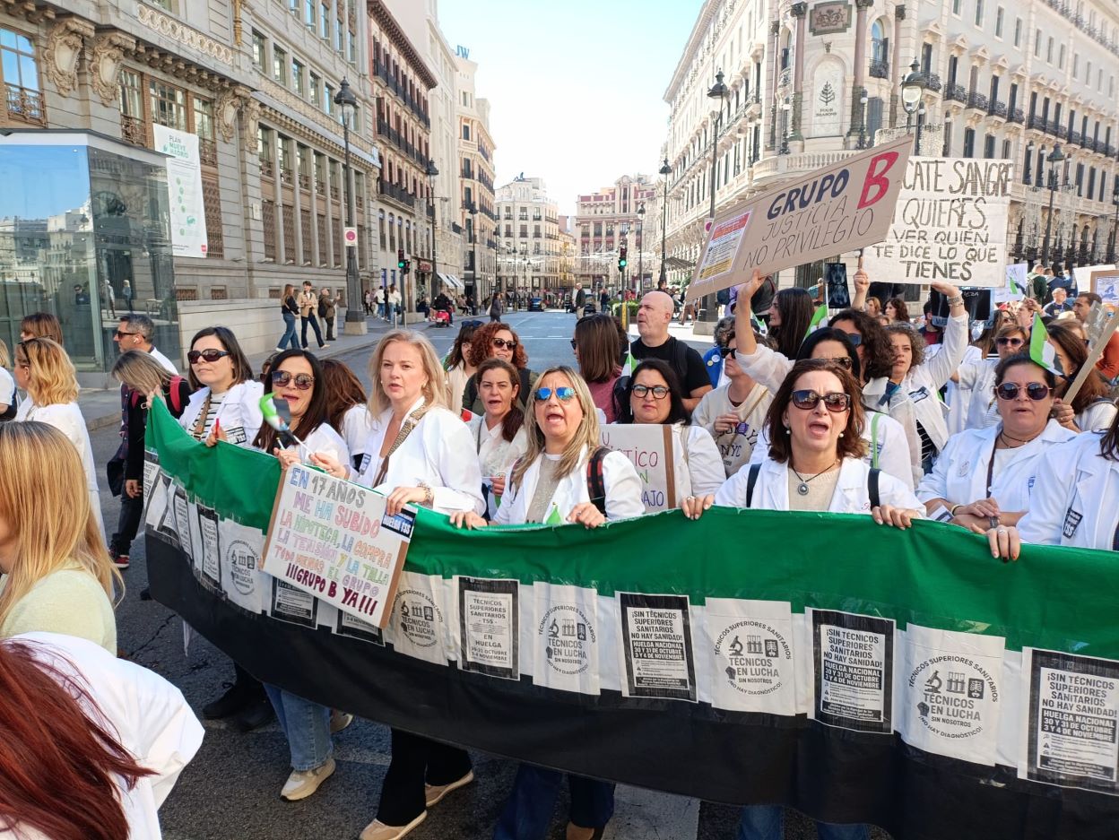 manifestacion técnicos sanitarios
