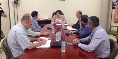 reunión sobre el regadío de Monterrubio