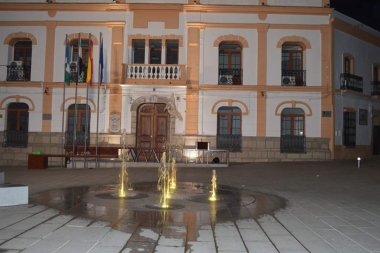 fuentes iluminadas en quintana de la serena