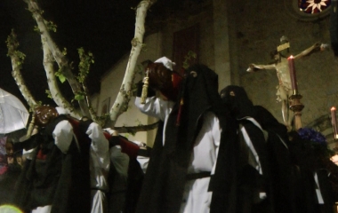 cristo de la paz en su pequeña salida del miercoles santo 2019