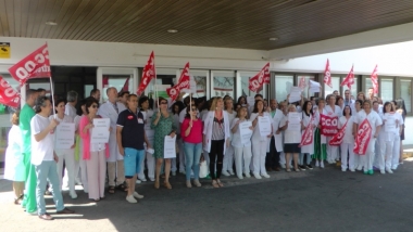 protesta de junio de 2018 en el hospital comarcal