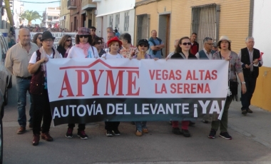 manifestación en Santa Amalia