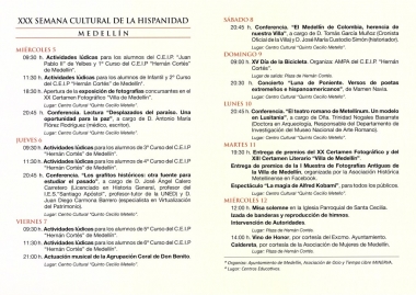 programa de la semana de la hispanidad