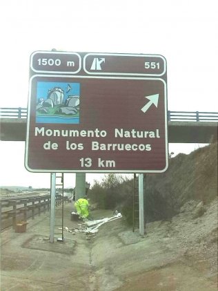 señalización Los barruecos