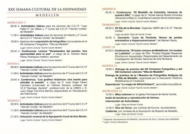 programa de la semana de la hispanidad