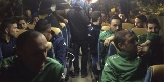 Salido del equipo en autobús