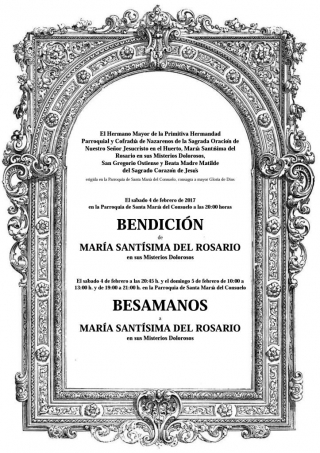 besamanos Virgen del Rosario