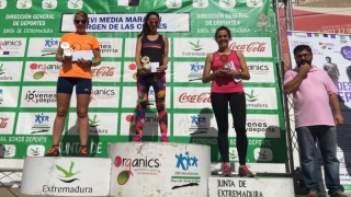 mamen ledesma en el podio de Don Benito