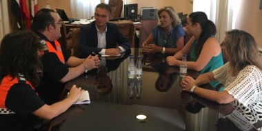 reunión con protección civil Don Benito