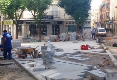 obras en la zona centro de Don Benito