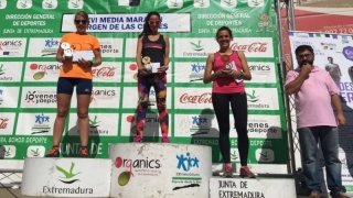mamen ledesma en el podio de Don Benito