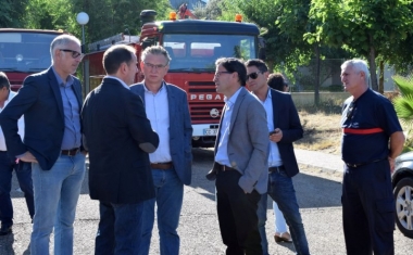 visita de Gallardo al parque de bomberos