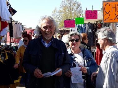 miguel texeira en el mercadillo dombenitense