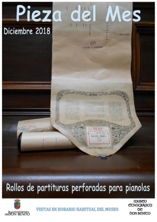 pieza museo rollos partitura pianola