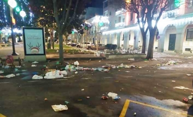 plaza españa sucia día Nochebuena