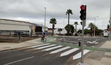 semáforos cruce estacion don benito