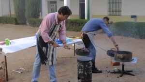 asando castañas