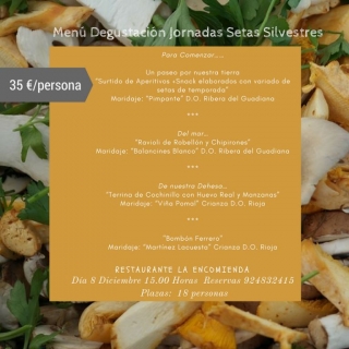 menu setas en hotel Cortijo Santa Cruz