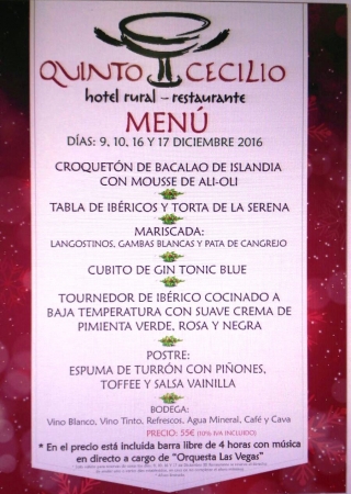 quinto cecilio menú navidad
