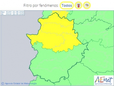 alerta amarilla 21 agosto