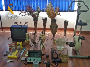 objetos recuperados de los robos de villar del rey