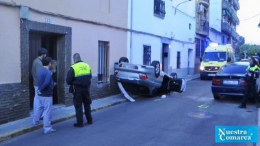 vuelco en villanueva de la serena