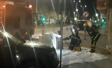 bomberos en calle Ayala