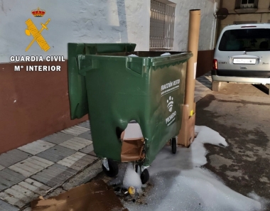 contenedor quemado