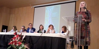 monica calurano, en su discurso en la FEUP