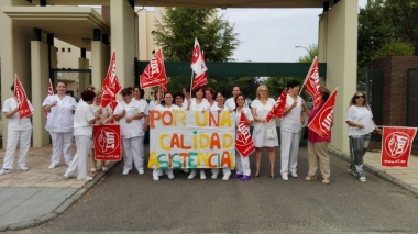 protesta en la residencia de Villanueva