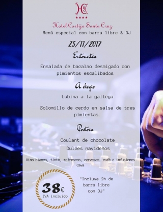 menu Cortijo