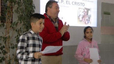 alumnos del colegio El Cristo de Villanueva